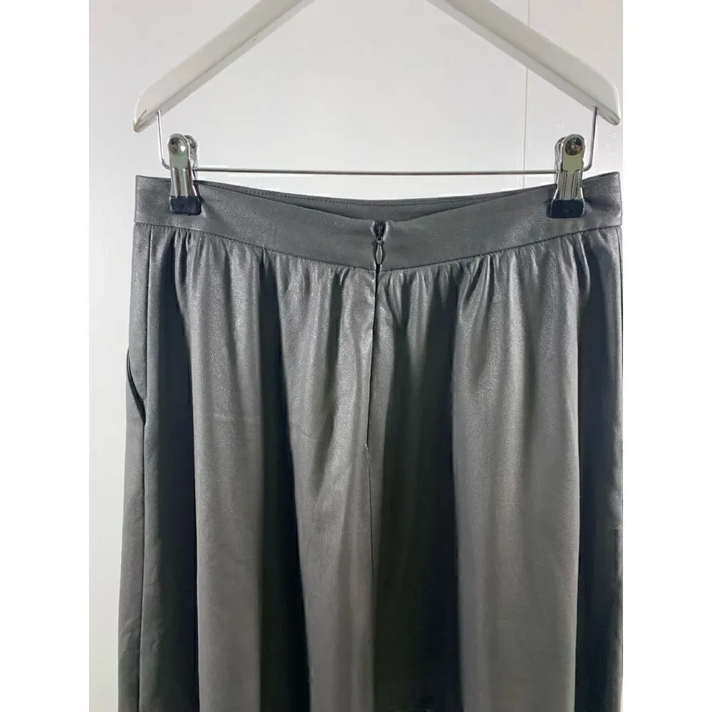 Search for Sanity Silver Faux Leather Skirt Size 6
